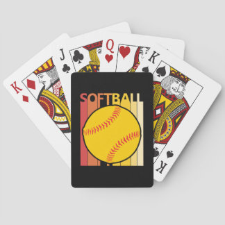 Vintage Retro Softball Spielkarten