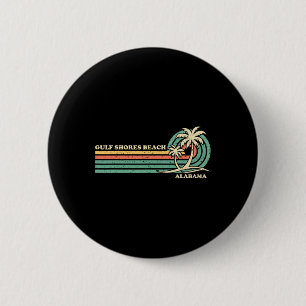 Vintage Retro Sommerferien Alabama Golfküste Button