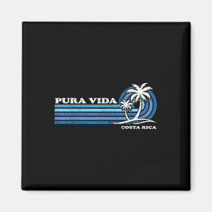 Vintage Retro Sommerurlaub Costa Rica Pura Vida Magnet