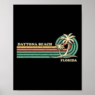 Vintage Retro Sommerurlaub Florida Daytona Beac Poster