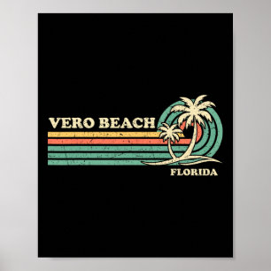 Vintage Retro Sommerurlaub Florida Vero Beach M Poster