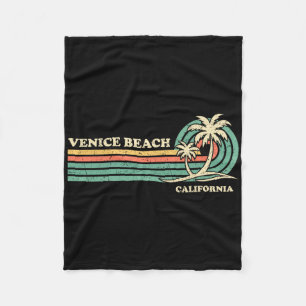 Vintage Retro Sommerurlaub Kalifornien Venedig Be Fleecedecke