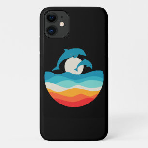 Vintage Retro Sommerzeit Strand Delphin Case-Mate iPhone Hülle