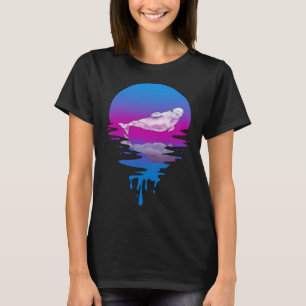 Vintage Retro Sonnenuntergang Belugawal T-Shirt