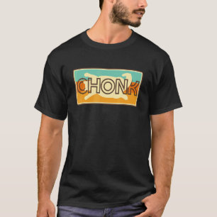 Vintage Retro Sonnenuntergang Dicker Katzen Meme C T-Shirt