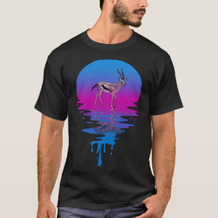 Vintage Retro Sonnenuntergang Gazelle T-Shirt