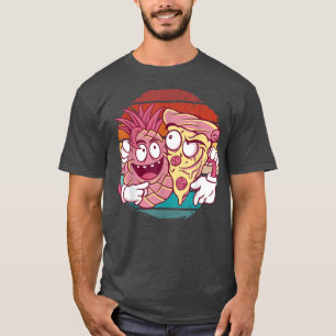Vintage Retro Sonnenuntergang Lustiger Ananas und T-Shirt