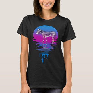 Vintage Retro Sonnenuntergang Maultier T-Shirt