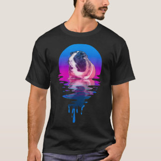 Vintage Retro Sonnenuntergang Meerschweinchen _1 T-Shirt