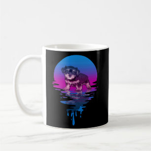 Vintage Retro Sonnenuntergang Morkie Kaffeetasse