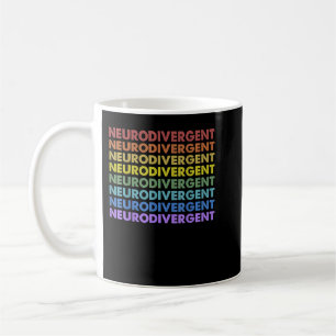 Vintage Retro Sonnenuntergang Neurodivergent Neuro Kaffeetasse