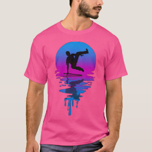 Vintage Retro Sonnenuntergang Parkour T-Shirt