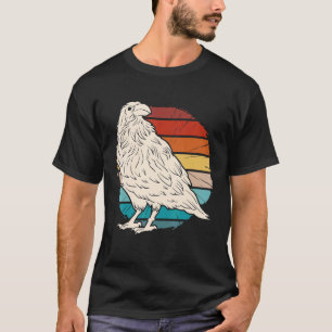 Vintage Retro Sonnenuntergang Weiße Krähe Weiße Kr T-Shirt