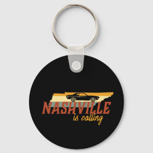 Vintage Retro Stadt-Karte Nashvilles Tennessee USA Schlüsselanhänger