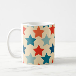 Vintage Retro-Stars Hippie Boho Funky farbenfroh Kaffeetasse