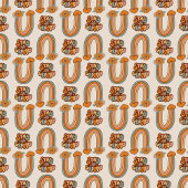 Vintage Retro Stay Groovy Rostorange Decke