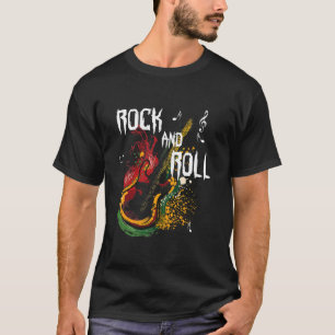 Vintage Retro Stil 80er Rock Roll Musik Gitarre T-Shirt