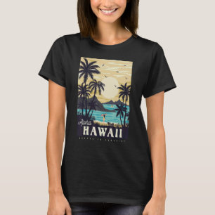 Vintage Retro Stil Aloha Hawaii Flucht ins Paradie T-Shirt