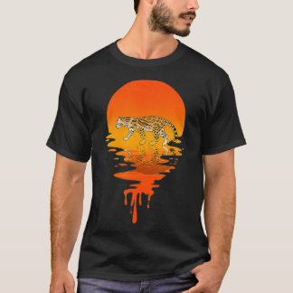 Vintage Retro Stil Ozelot T-Shirt