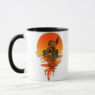 Vintage Retro Stil Sprint Car Rennen Tasse