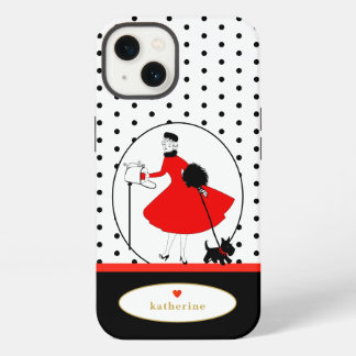 Vintage Retro stilvolle Lady Scottie Hund iPhone 13 Hülle