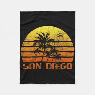 Vintage Retro-Strandurlaub San Diego Kalifornien Fleecedecke
