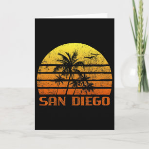 Vintage Retro-Strandurlaub San Diego Kalifornien Karte