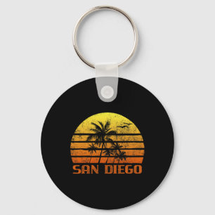 Vintage Retro-Strandurlaub San Diego Kalifornien  Schlüsselanhänger
