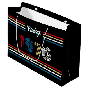 Vintage Retro Streifen 1976 50. Geburtstag oder Kl Große Geschenktüte