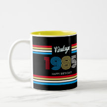 Vintage Retro Stripe Primärfarben 1985
