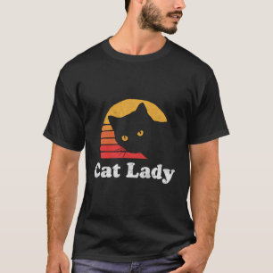 Vintage Retro Style Katzenlady 80er Jahre Hoodie T-Shirt