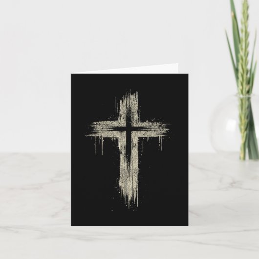 Vintage Retro Style Nge Christian Cross Karte (Vorderseite)