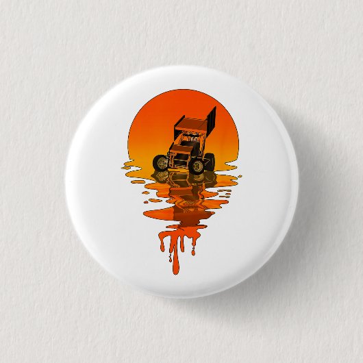 Vintage Retro-Style Sprint Car Racing Button (Vorderseite)
