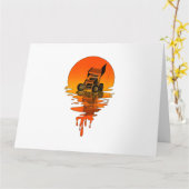 Vintage Retro-Style Sprint Car Racing Karte (Gelbe Blume)