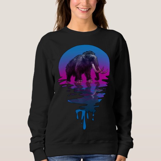 Vintage Retro Sunset Mammoth Sweatshirt (Vorderseite)