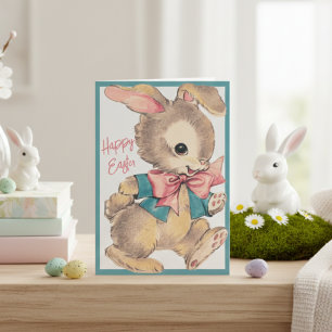 Vintage Retro Süßer Osterhase Custom Feiertagskarte