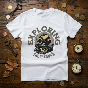 Vintage Retro-Taucherhelm-T-Shirt T-Shirt