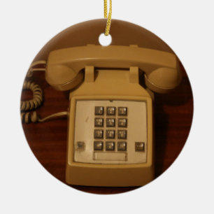 Vintage Retro Telefon Keramik Ornament