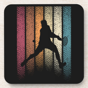 Vintage Retro Tennis Sport Getränkeuntersetzer