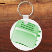 Vintage Retro Toaster Design - Green Schlüsselanhänger (Vorderseite)