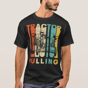 Vintage Retro-Traktor-Silhouette T-Shirt