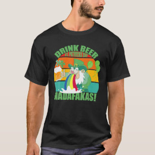 Vintage Retro Trinken Bier St.Patrick's Day Madafa T-Shirt