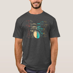 Vintage Retro Trommeln Sticks Trommler T-Shirt