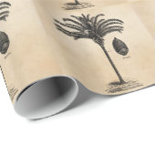 Vintage Retro tropische Palme - Palmen-Schablone Geschenkpapier (Rolleneckpunkt)