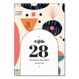 Vintage Retro-Typografie und Muster Tischnummer