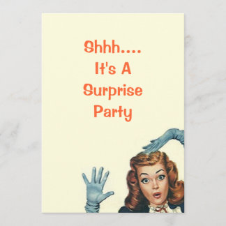 Vintage Retro Überraschung Geburtstagsparty Einlad Einladung