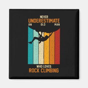 Vintage Retro Unterschätze niemals einen alten Man Magnet