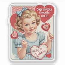 Vintage Retro Valentine Sugar and Spice