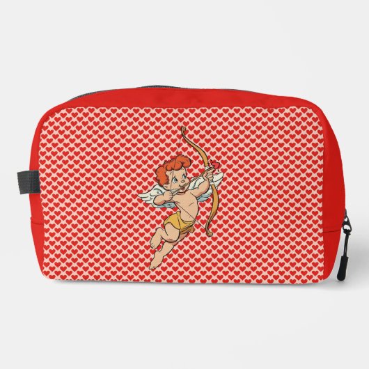 Vintage/retro-Valentins-Cupid Waschbeutel (Vorderseite)