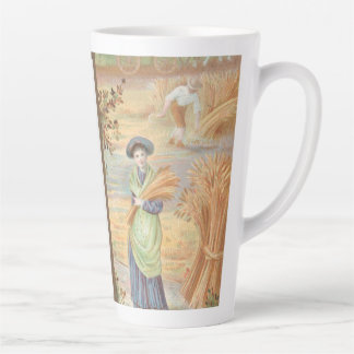 Vintage Retro Valentinstag, ländliche Farm Landsch Milchtasse